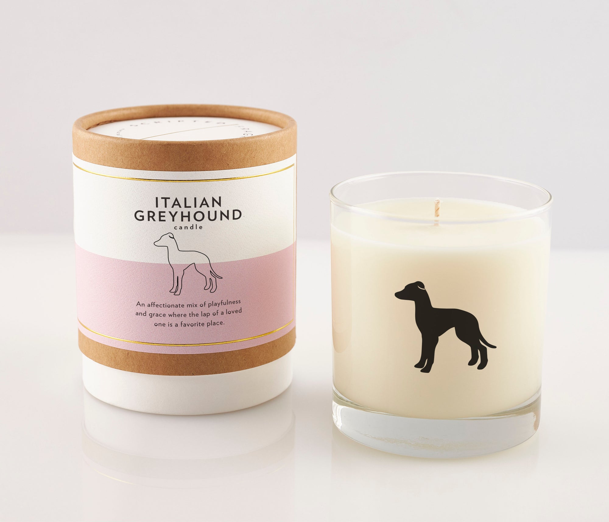 Italian Greyhound Dog Breed Soy Candle
