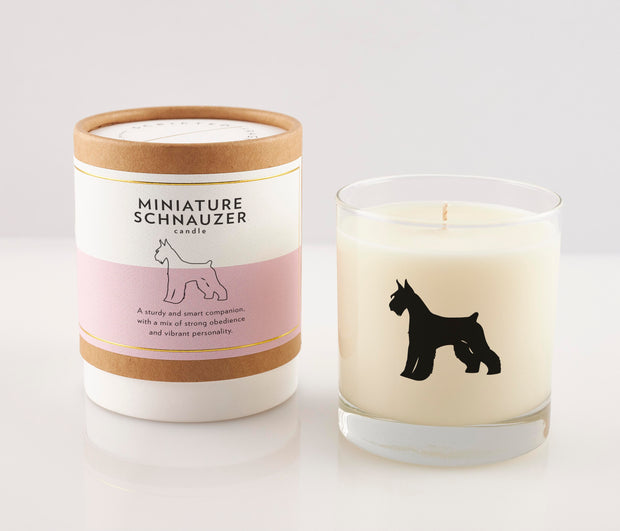 Miniature Schnauzer Dog Breed Soy Candle