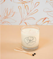 November Birth Month Flower Soy Candle