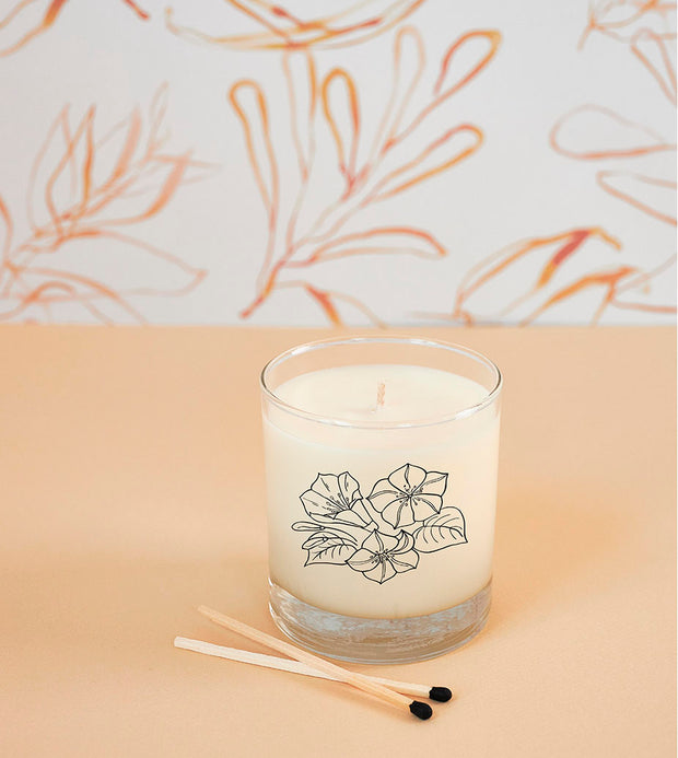 September Birth Month Flower Soy Candle