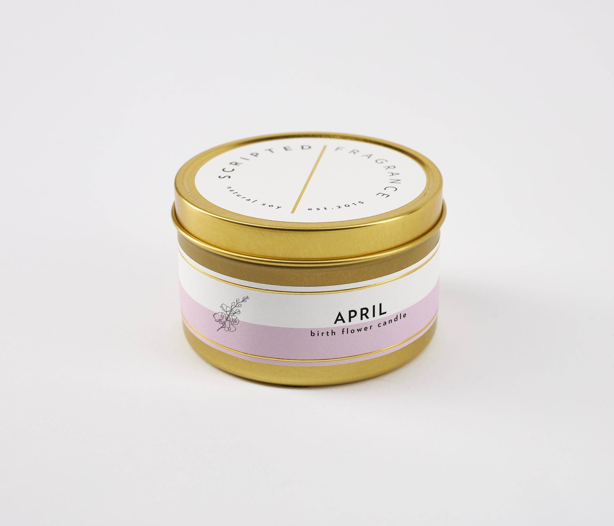 April Birth Month Flower Soy Candle, Sweet Pea Candle