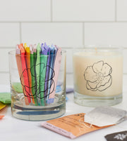 February Birth Month Flower Soy Candle