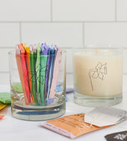 March Birth Month Flower Soy Candle