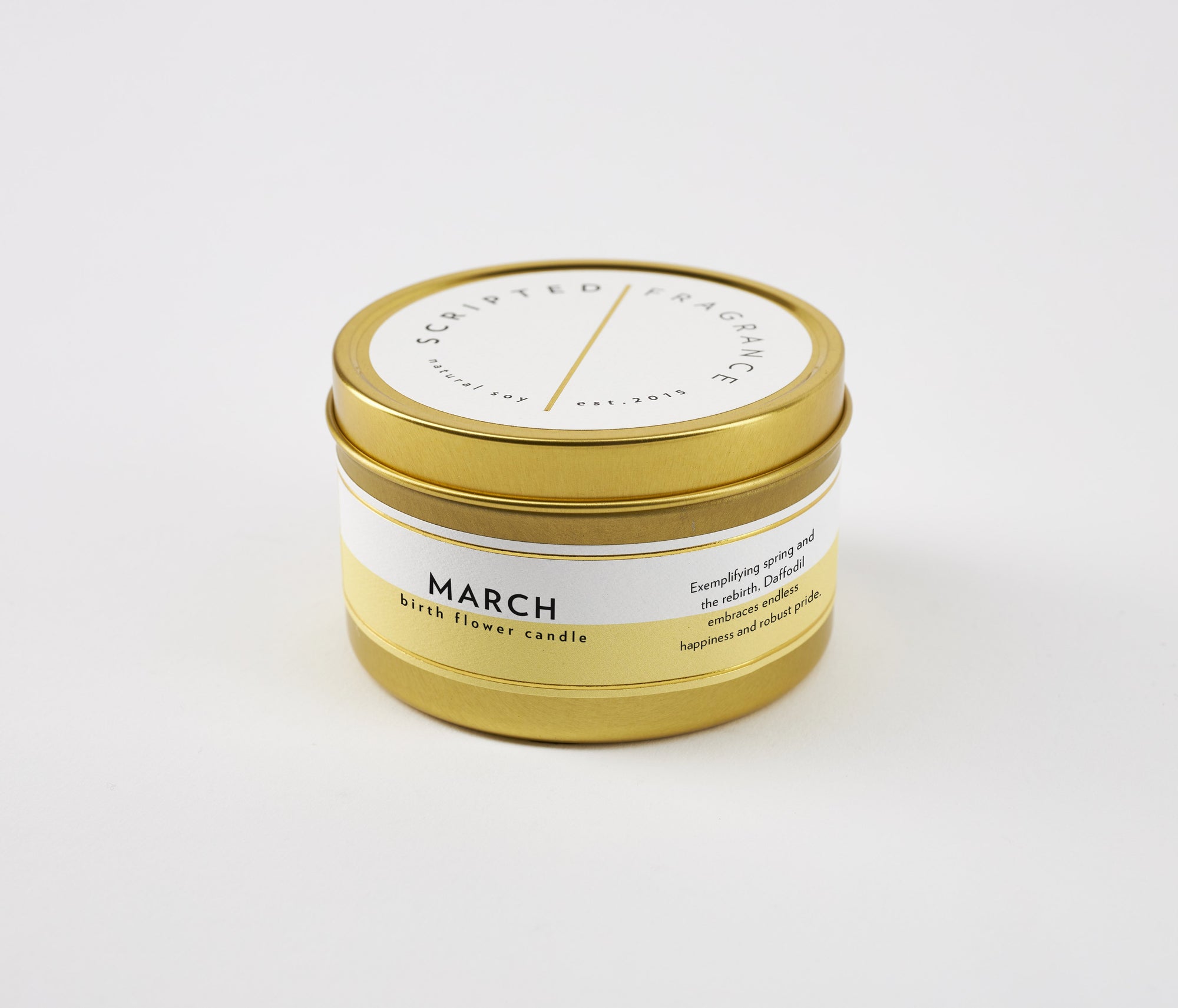 March Birth Month Flower Soy Candle, Daffodil Candle