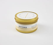 October Birth Month Flower Soy Candle